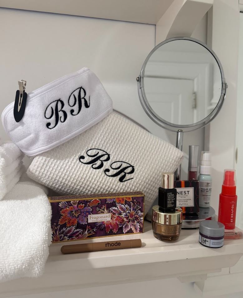 Monogram Waffle Cosmetic Pouch