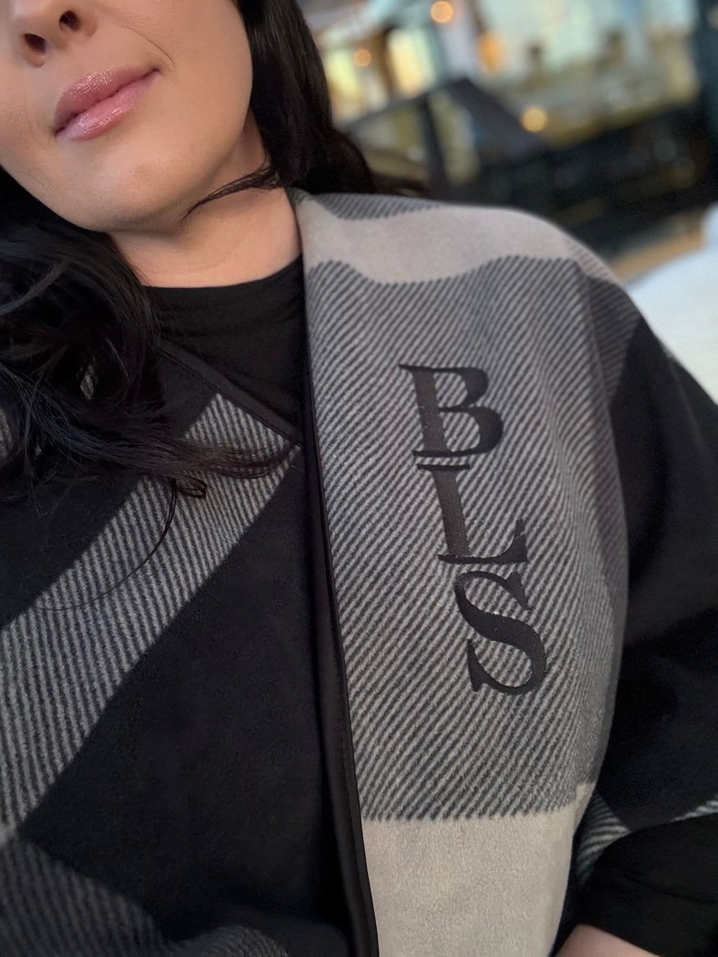 Monogram Plaid Poncho